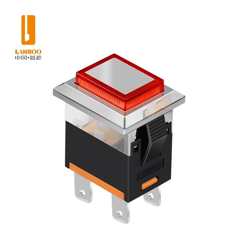 LB1913 Rocker Switch with 19 mm Mounting Hole and Multiple Color Options 2 Normally Open Contacts | Latching