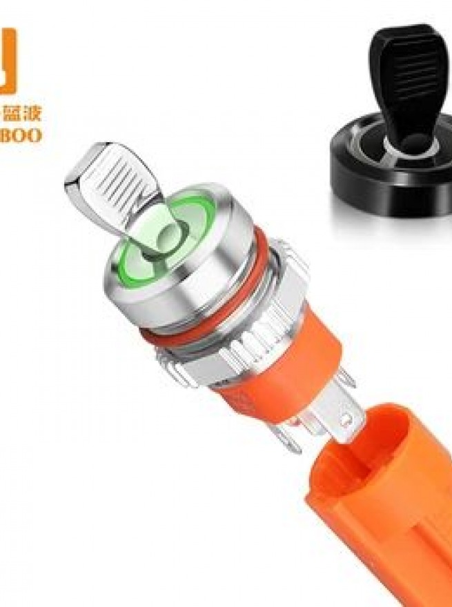 16A 250V ON/OFF Slide Power High Current Metal Toggle Switch Waterproof Push Button 2 Positions 1NO1NC Illuminated Led